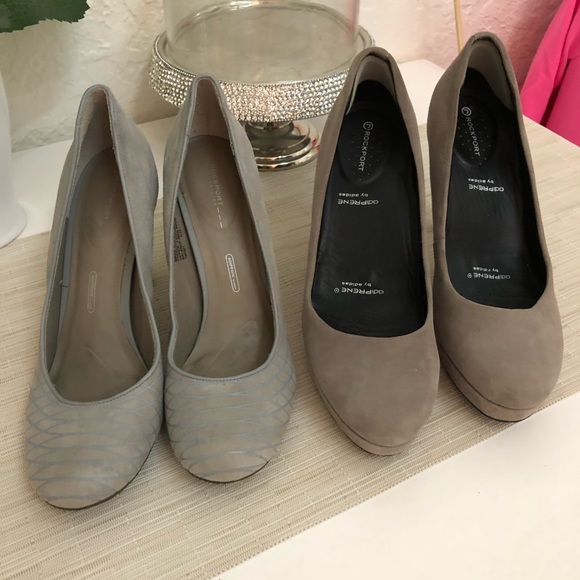 2 Pair ADIDAS ROCKPORT High heel shoes 9 Leather - Picture 3 of 4